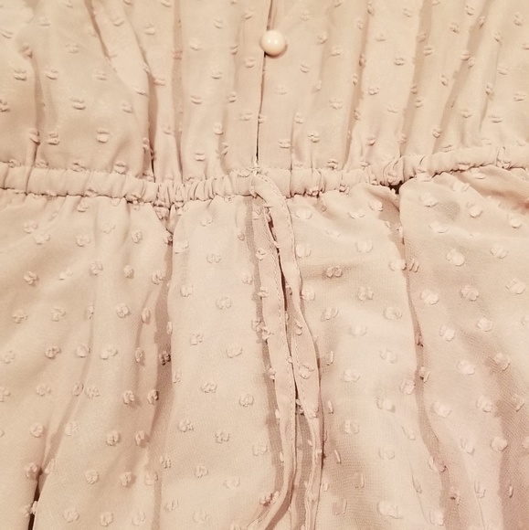 Drawstring Waist Solid Romper - Picture 6 of 8